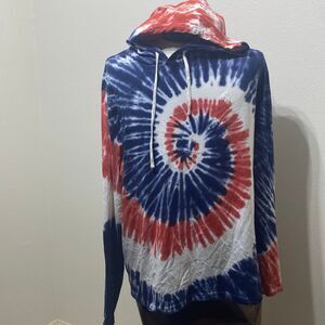 Polo Ralph Lauren Men's XL Tie Dye Long Sleeve Hooded Shirt White Pony Logo